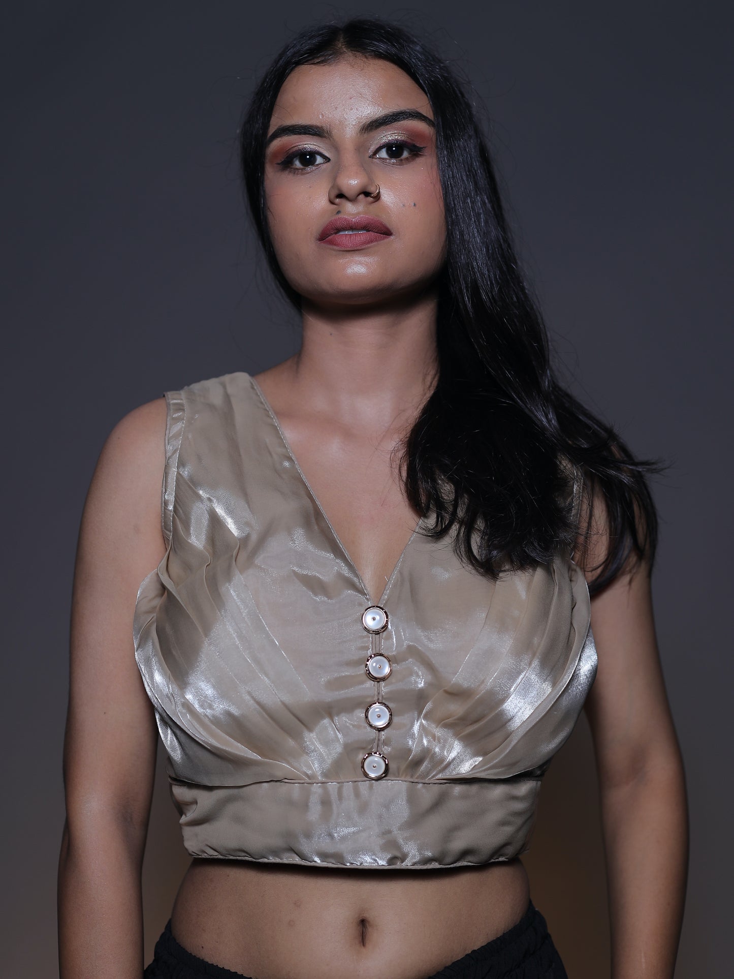 Zimichoo Sleeveless Blouse - PLAIN MAUVE