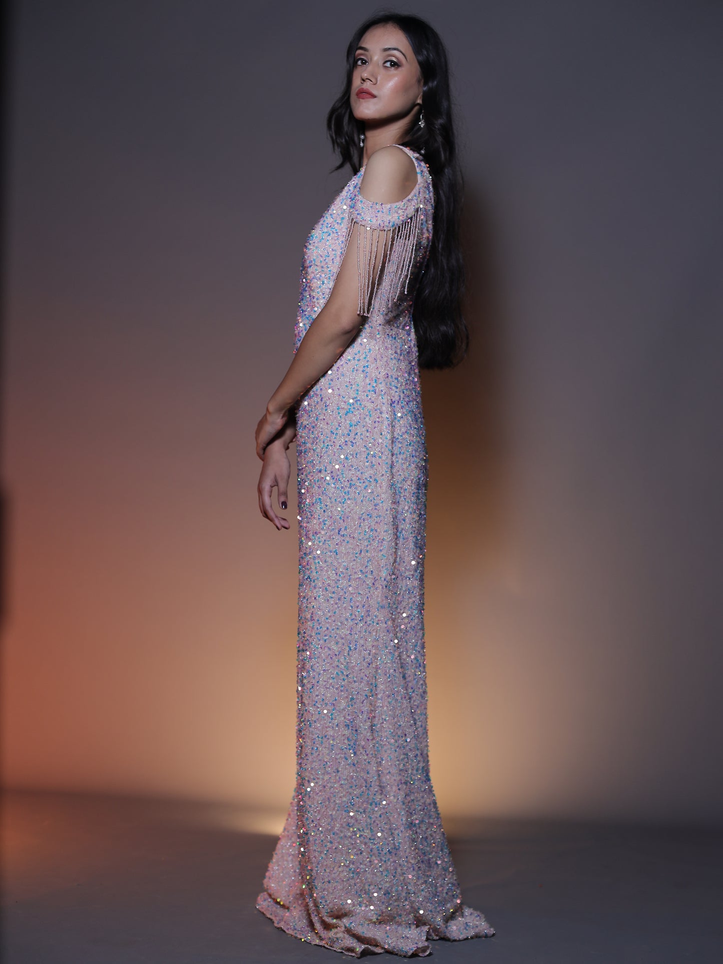 Beautiful Sequin Gown - Pink