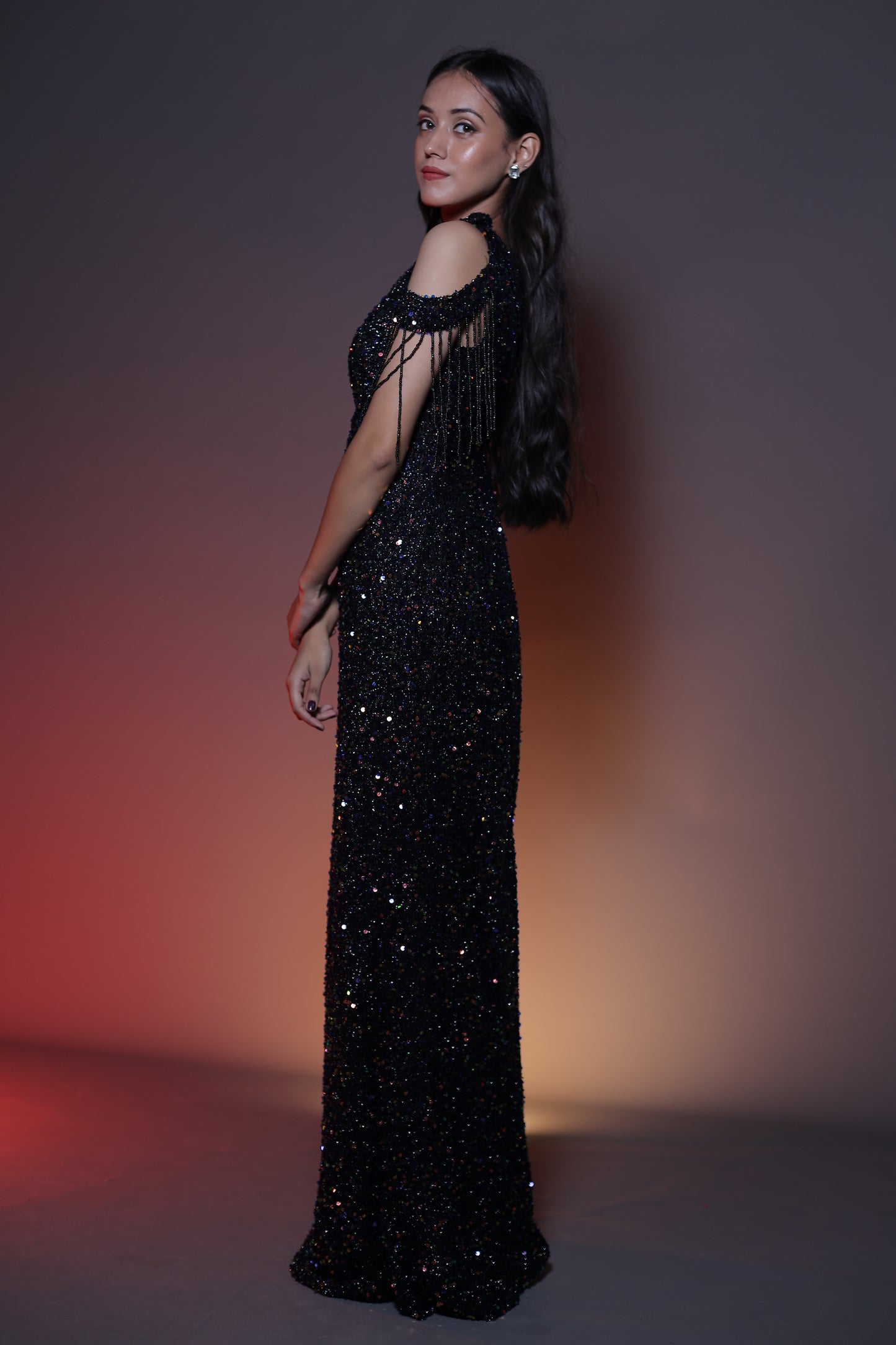 Beautiful Sequin Gown - Black