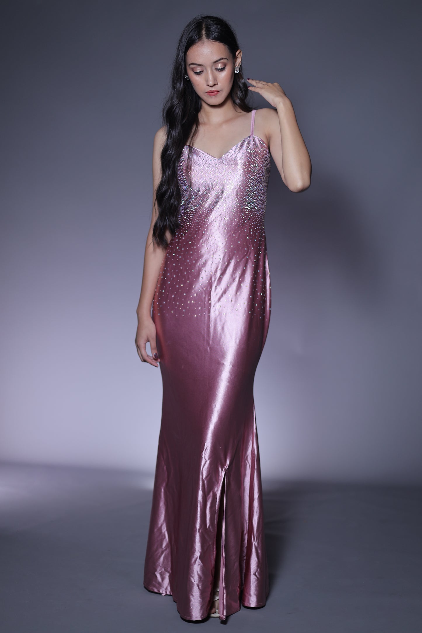 Stylish Sparkle Gown - Pink