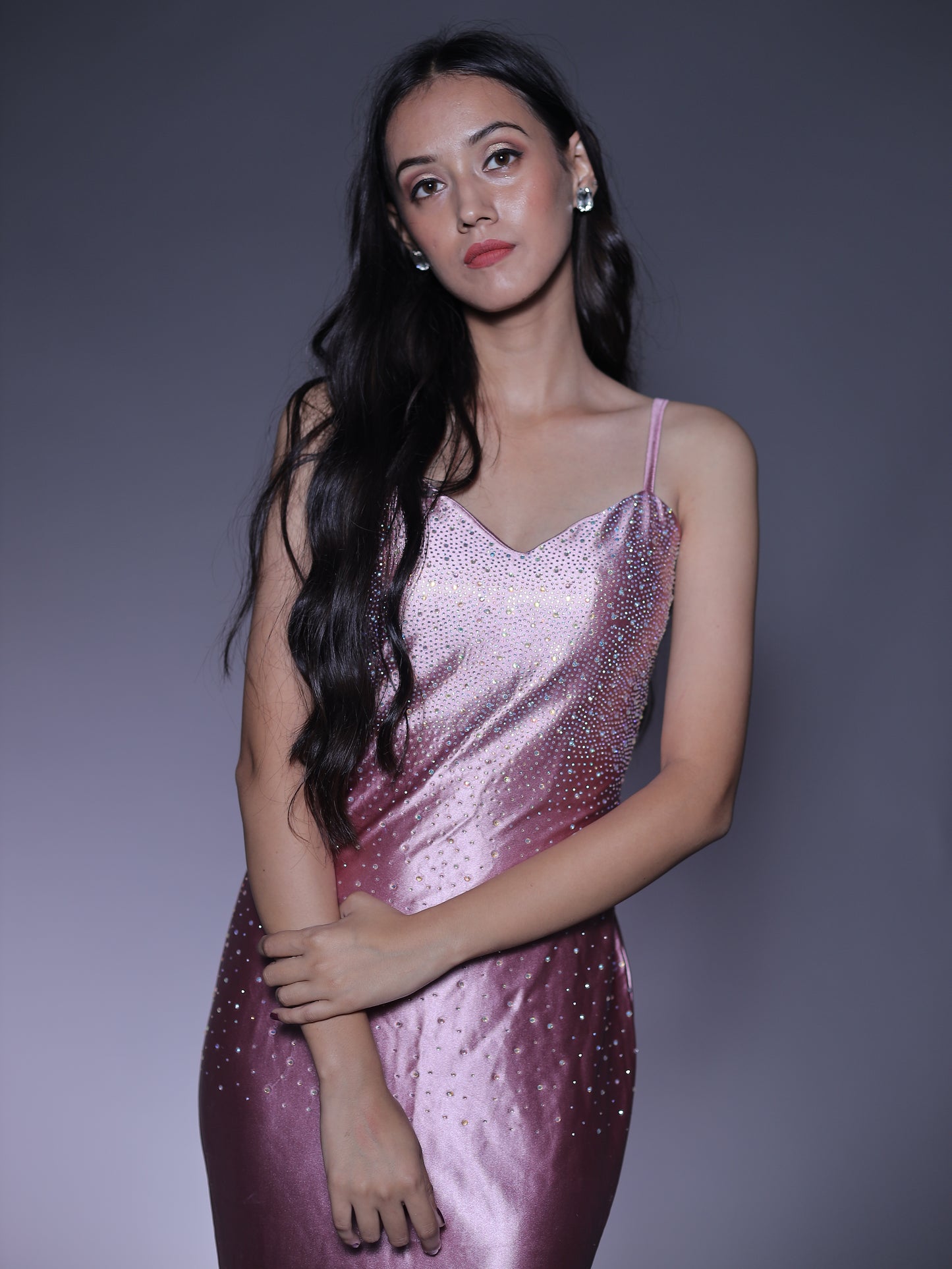 Stylish Sparkle Gown - Pink