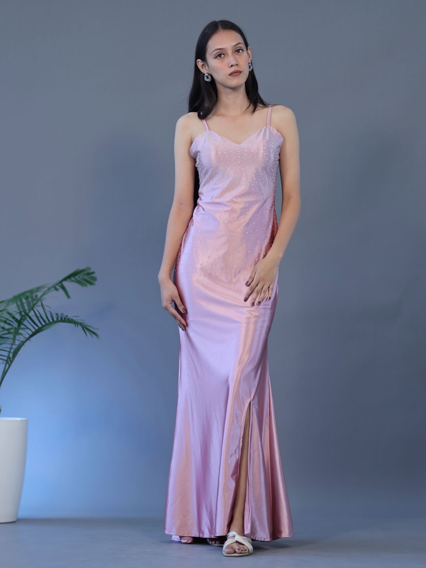 Stylish Sparkle Gown - Pink
