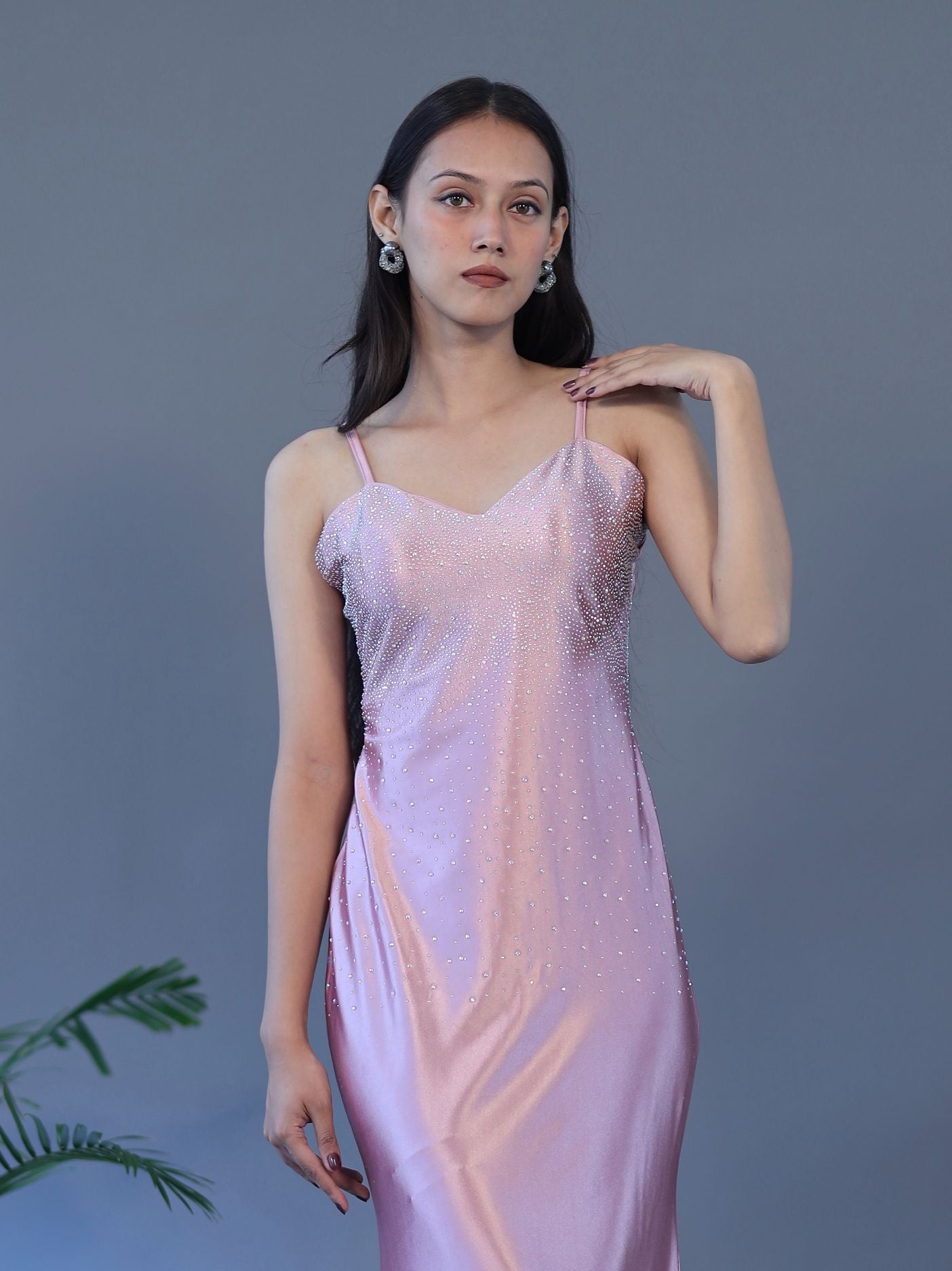 Stylish Sparkle Gown - Pink
