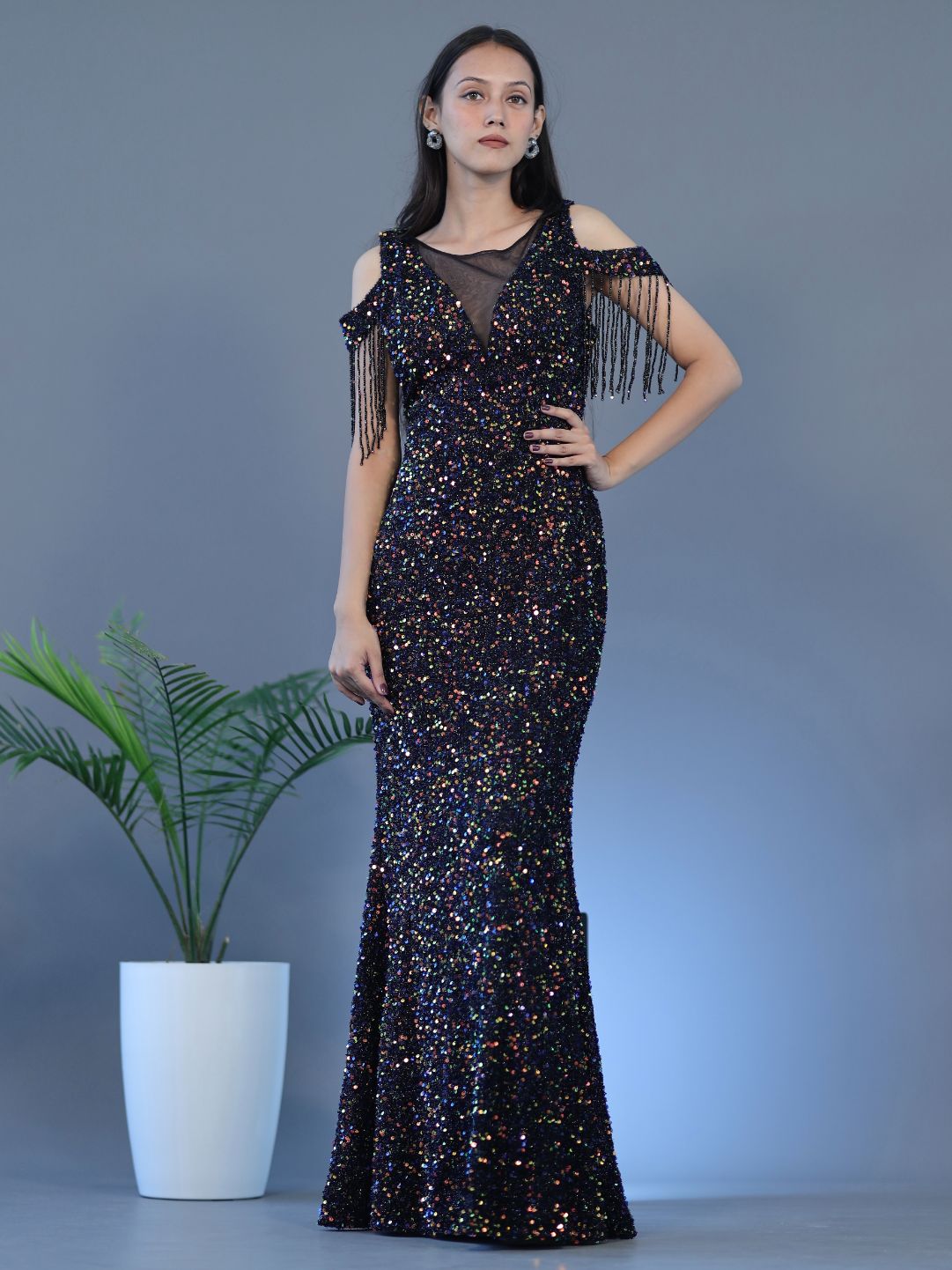 Beautiful Sequin Gown - Black