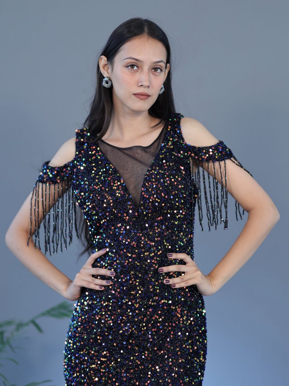 Beautiful Sequin Gown - Black