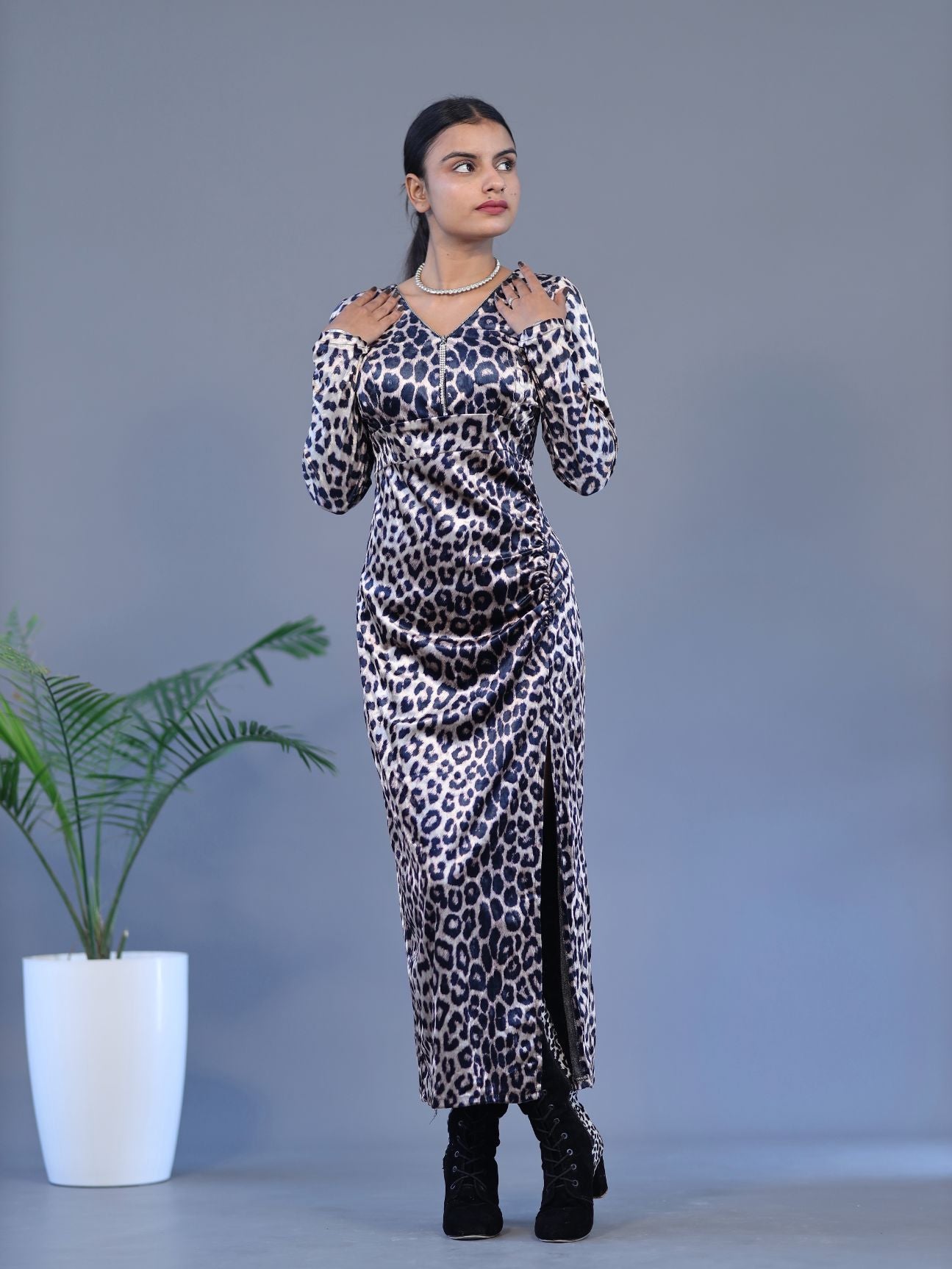 Stylish Gown - Cheetah print