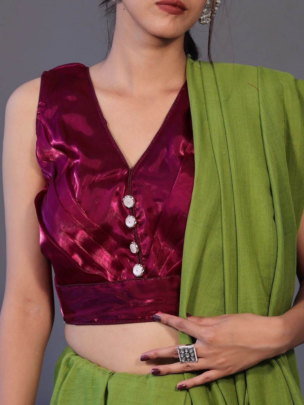 Zimichoo Sleeveless Blouse - Maroon