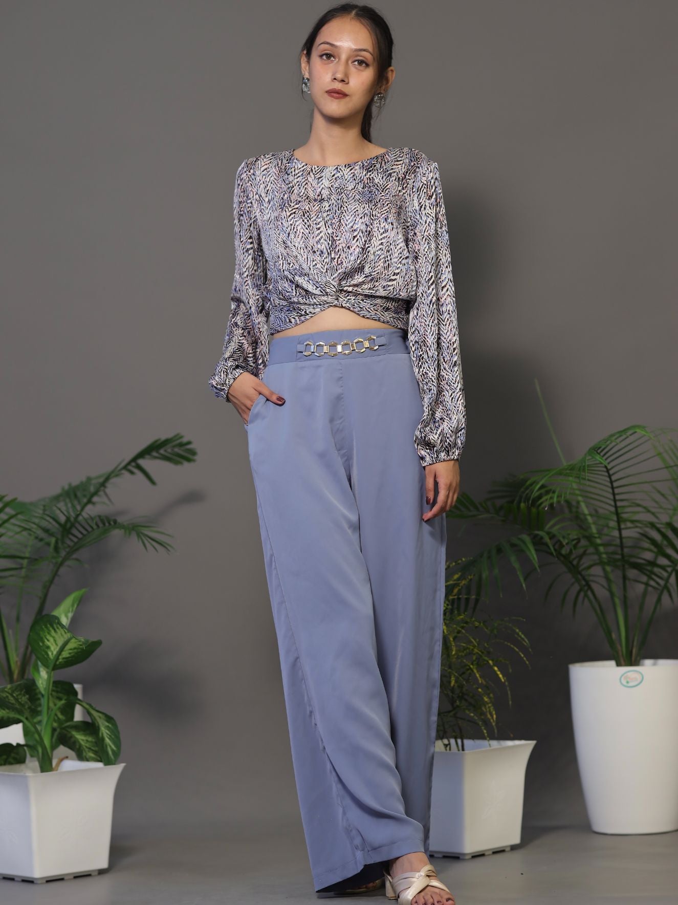 Beautiful Top & Plazo Co-Ords SET - Lavender