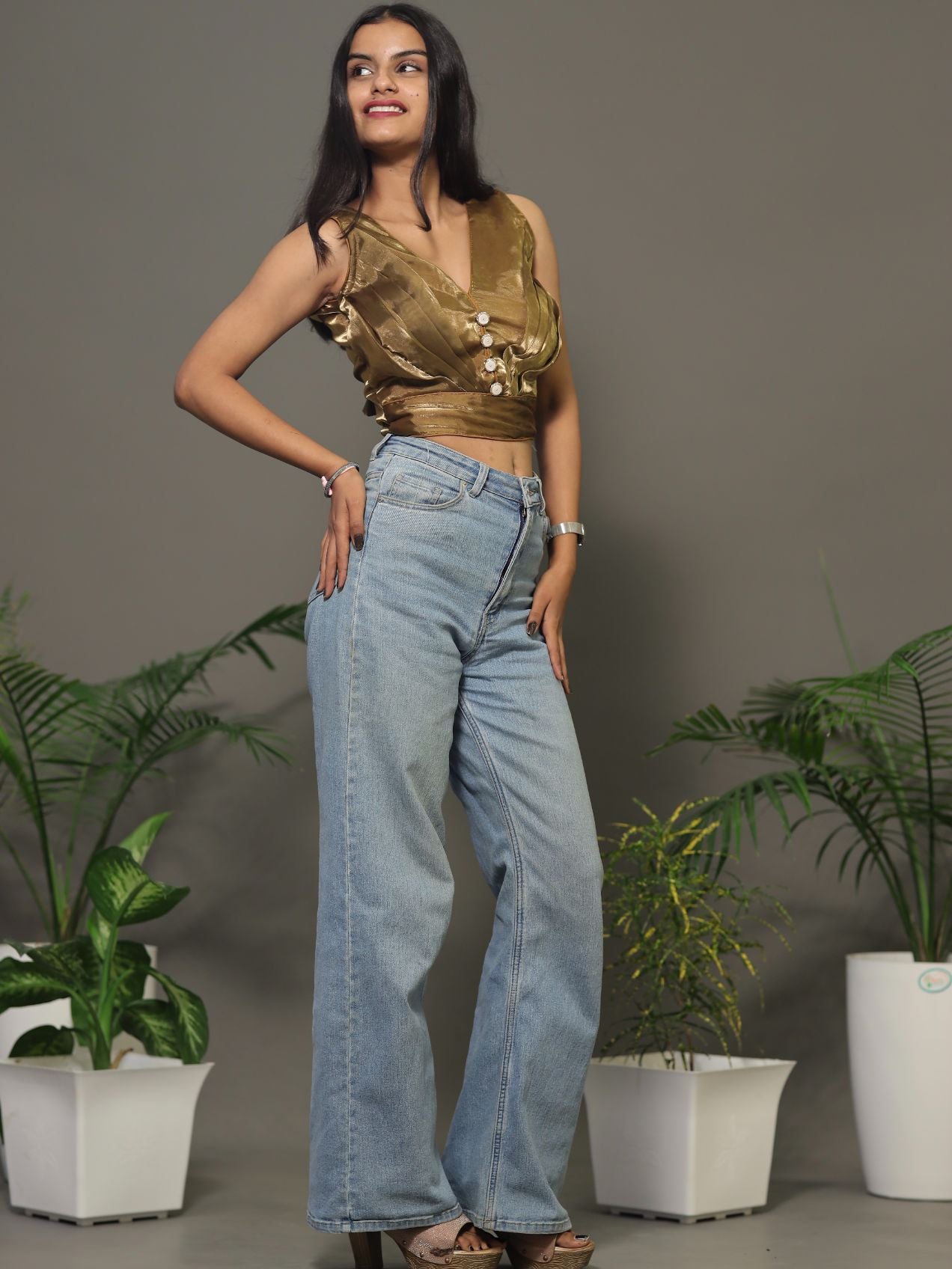 Zimichoo Sleeveless Blouse - COPPER