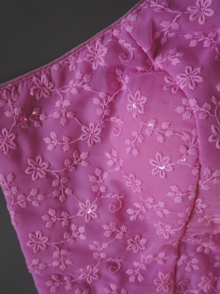 Chicken Karigari Work PINK - Beautiful HALTER neck Crop Top