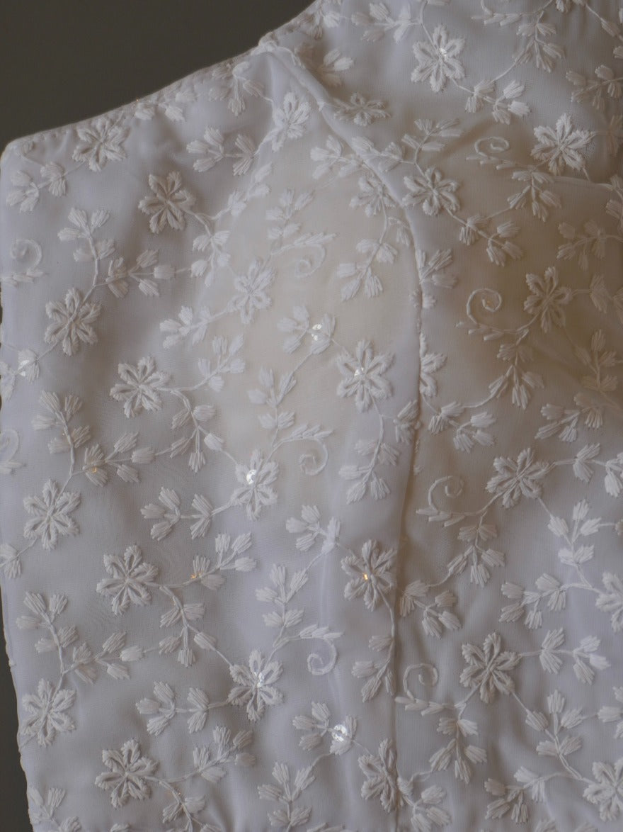 Chicken Work White - Beautiful Halter neck krop TOP