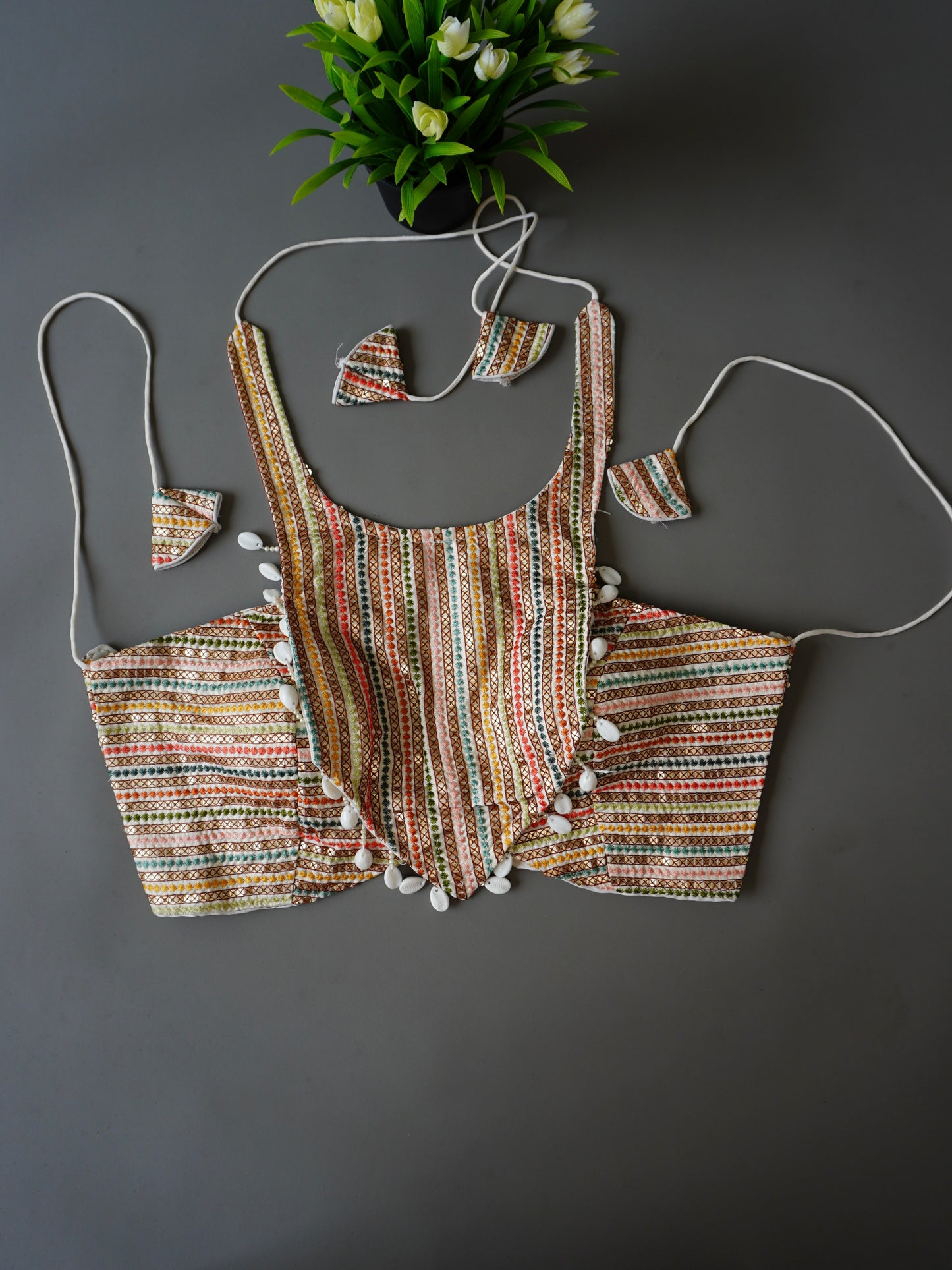 White HALTER neck Crop Top - Kodi Work