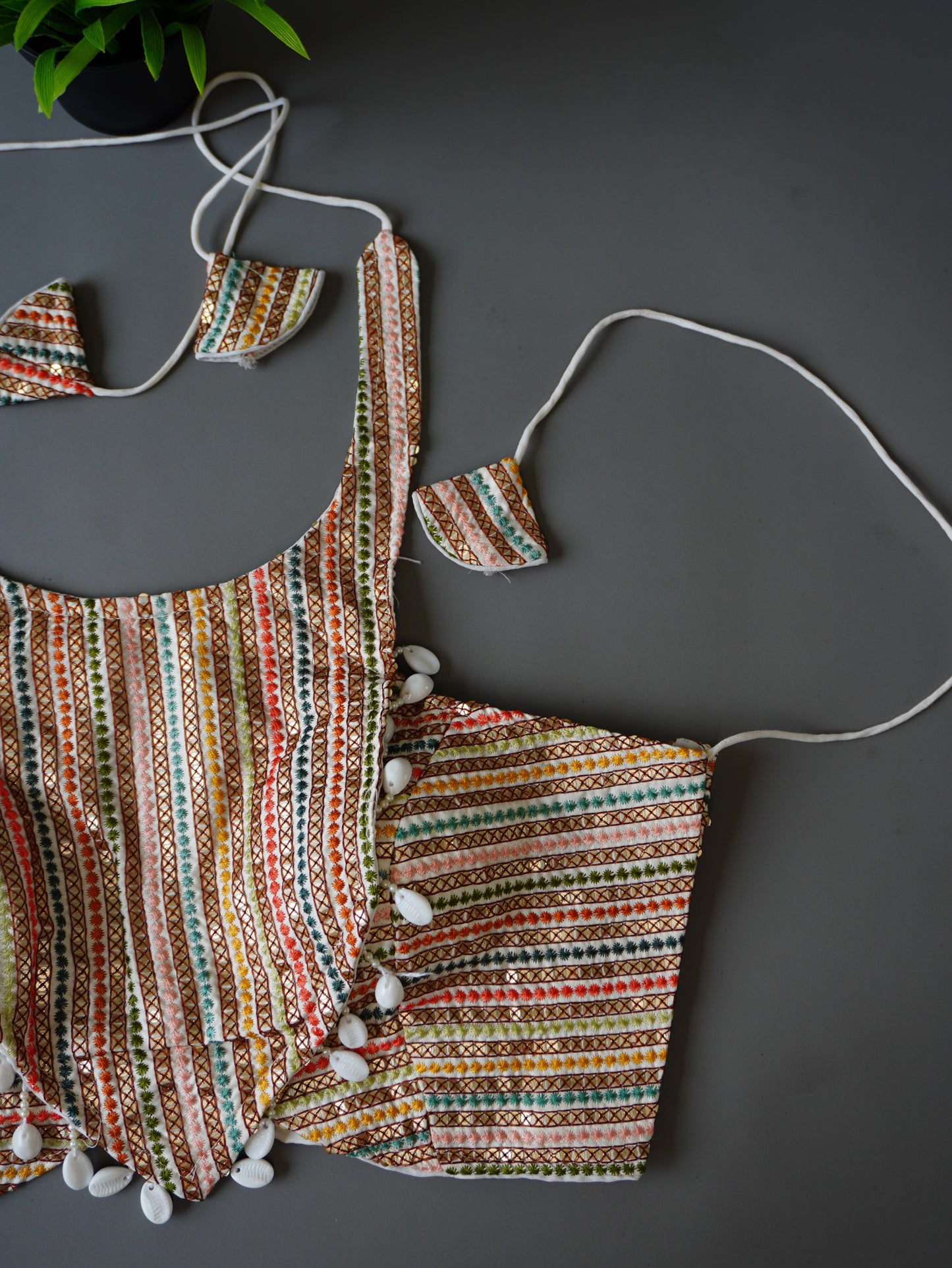 White HALTER neck Crop Top - Kodi Work