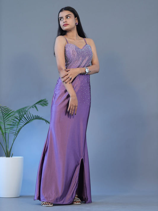 Stylish Sparkle gown - Purple