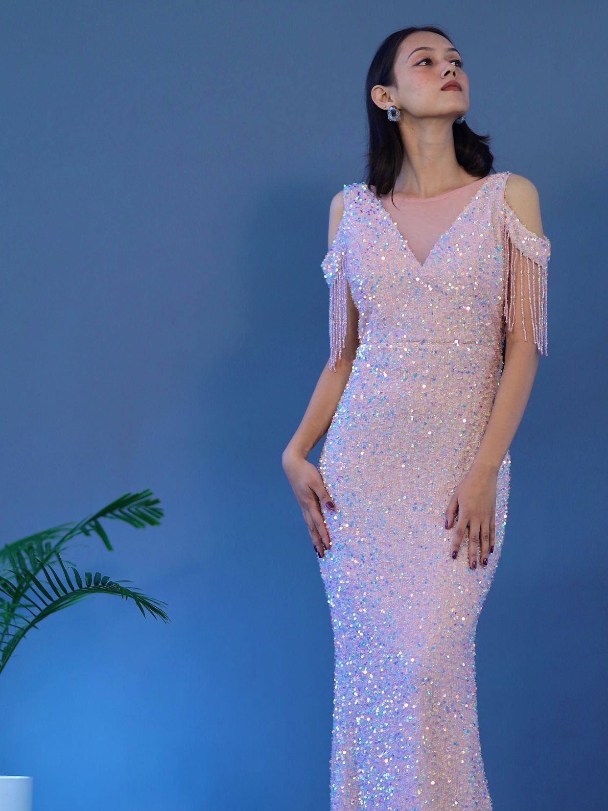 Beautiful Sequin Gown - Pink