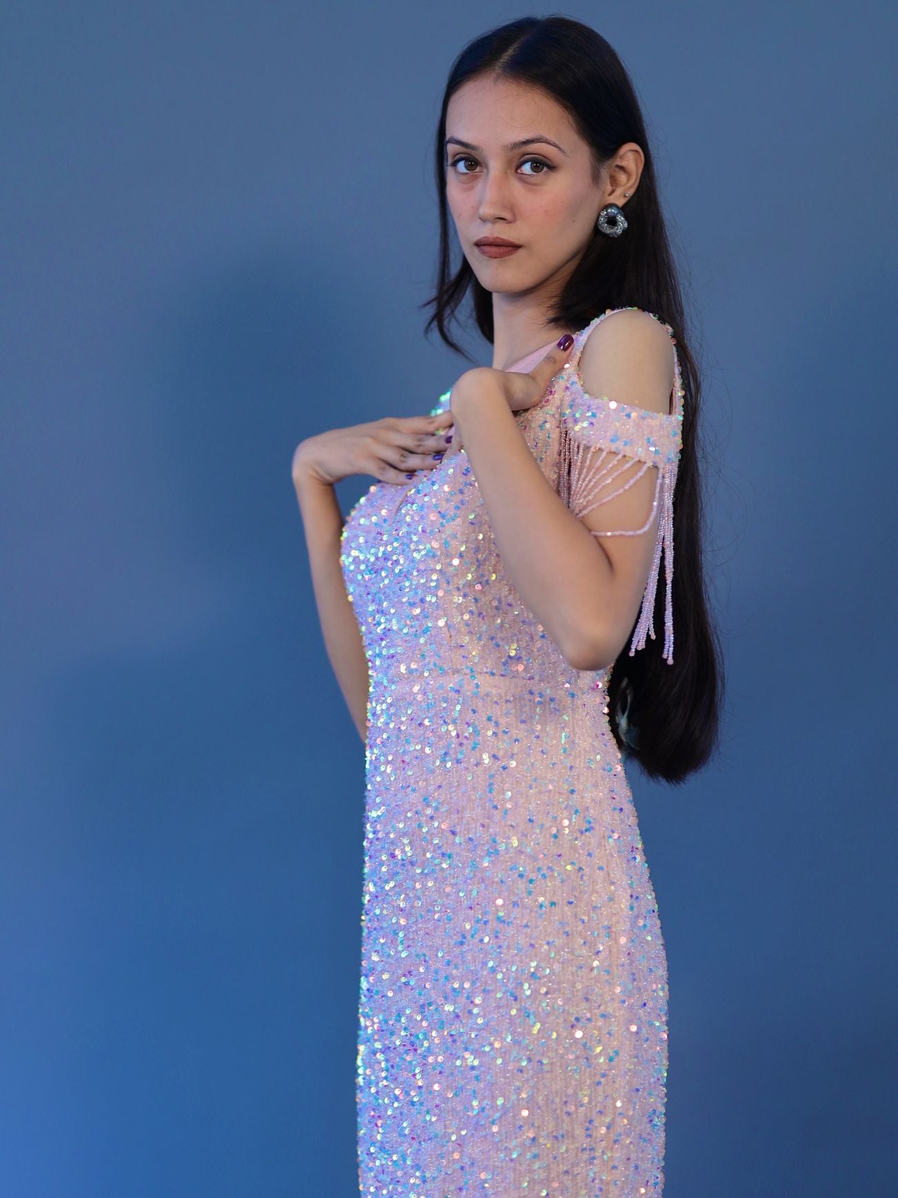 Beautiful Sequin Gown - Pink