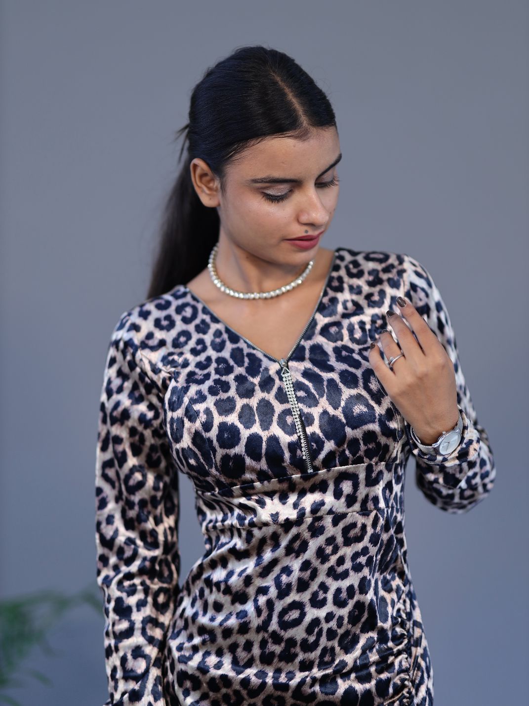 Stylish Gown - Cheetah print