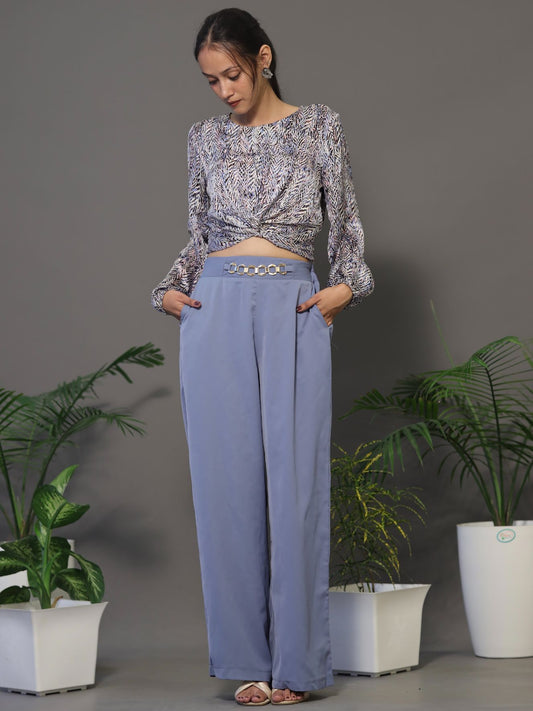 Beautiful Top & Plazo Co-Ords SET - Lavender