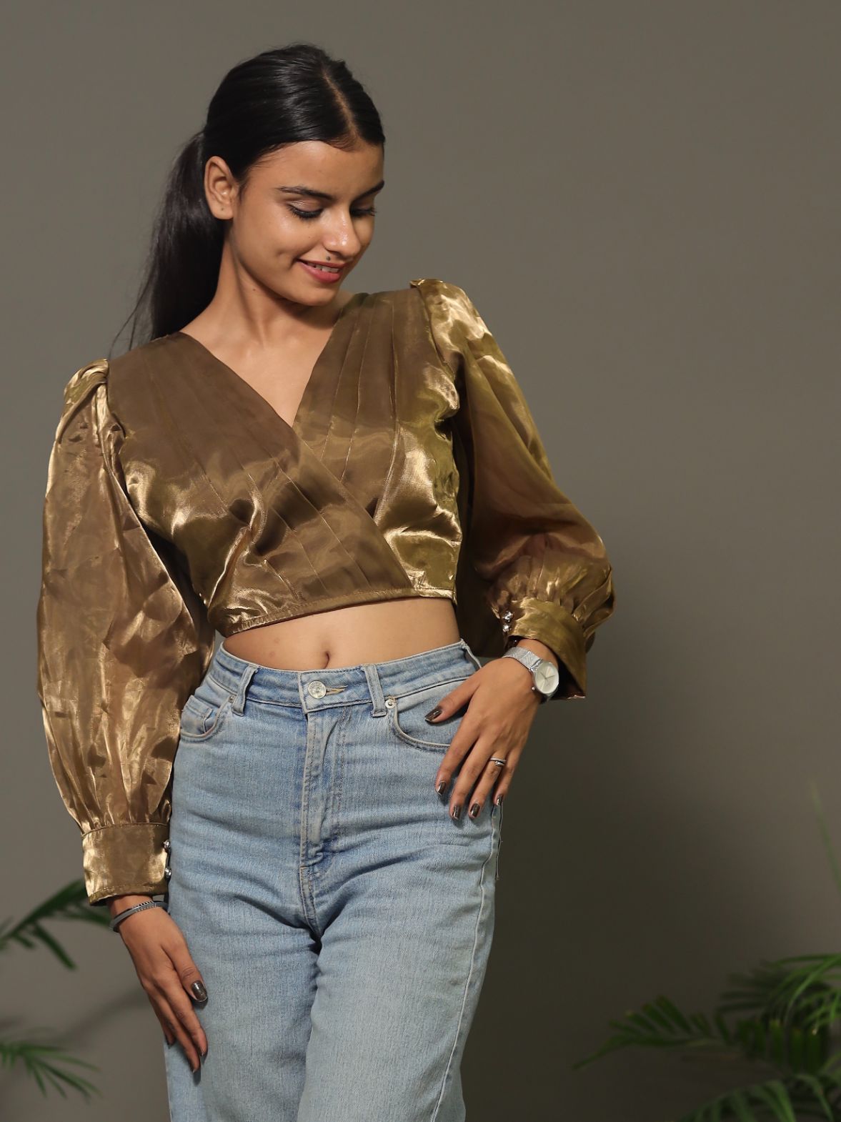 Zimichoo Blouse Balloon Sleeves - COPPER