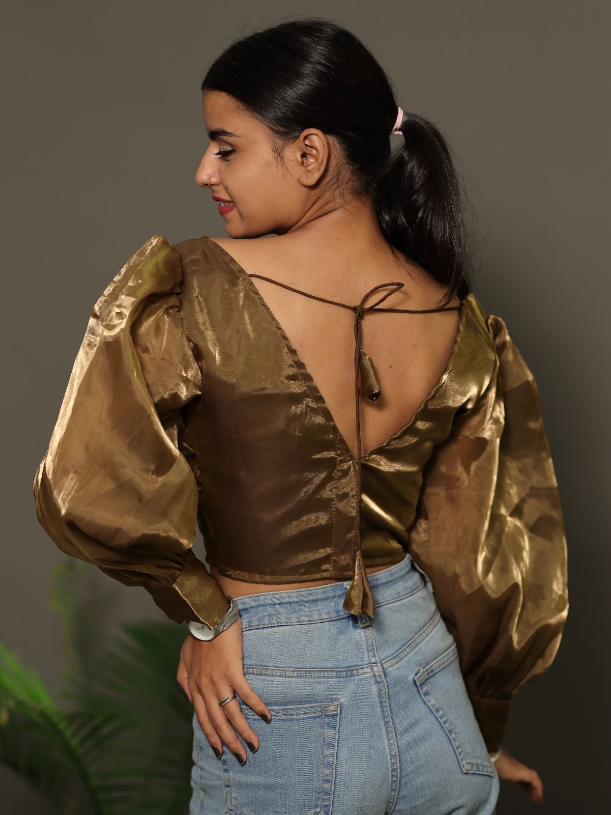 Zimichoo Blouse Balloon Sleeves - COPPER