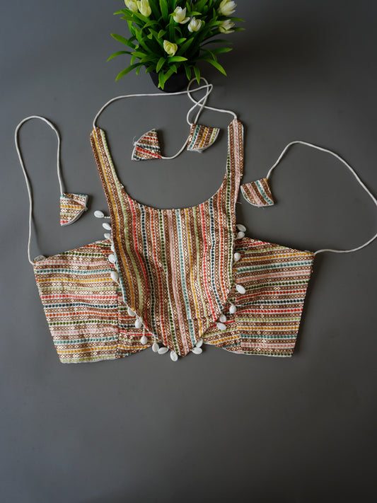 White HALTER neck Crop Top - Kodi Work