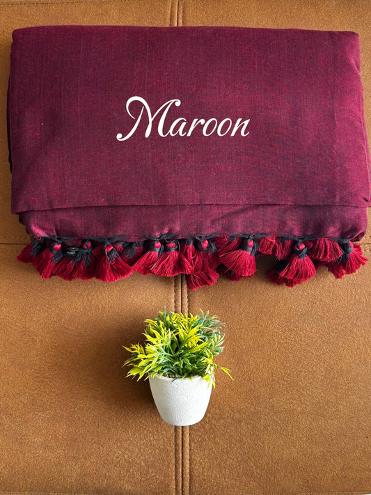 Solid colour Saree - MAROON